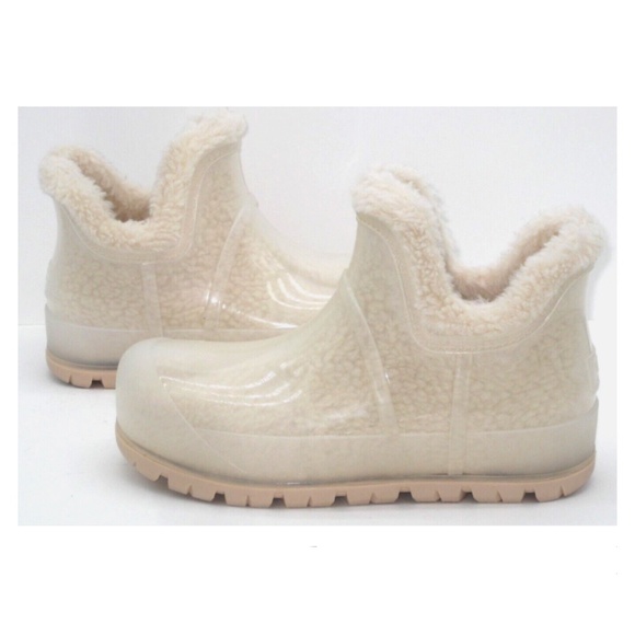 UGG Raincloud Clear Natural Waterproof Rain Boots, Sz 9 - Picture 3 of 9